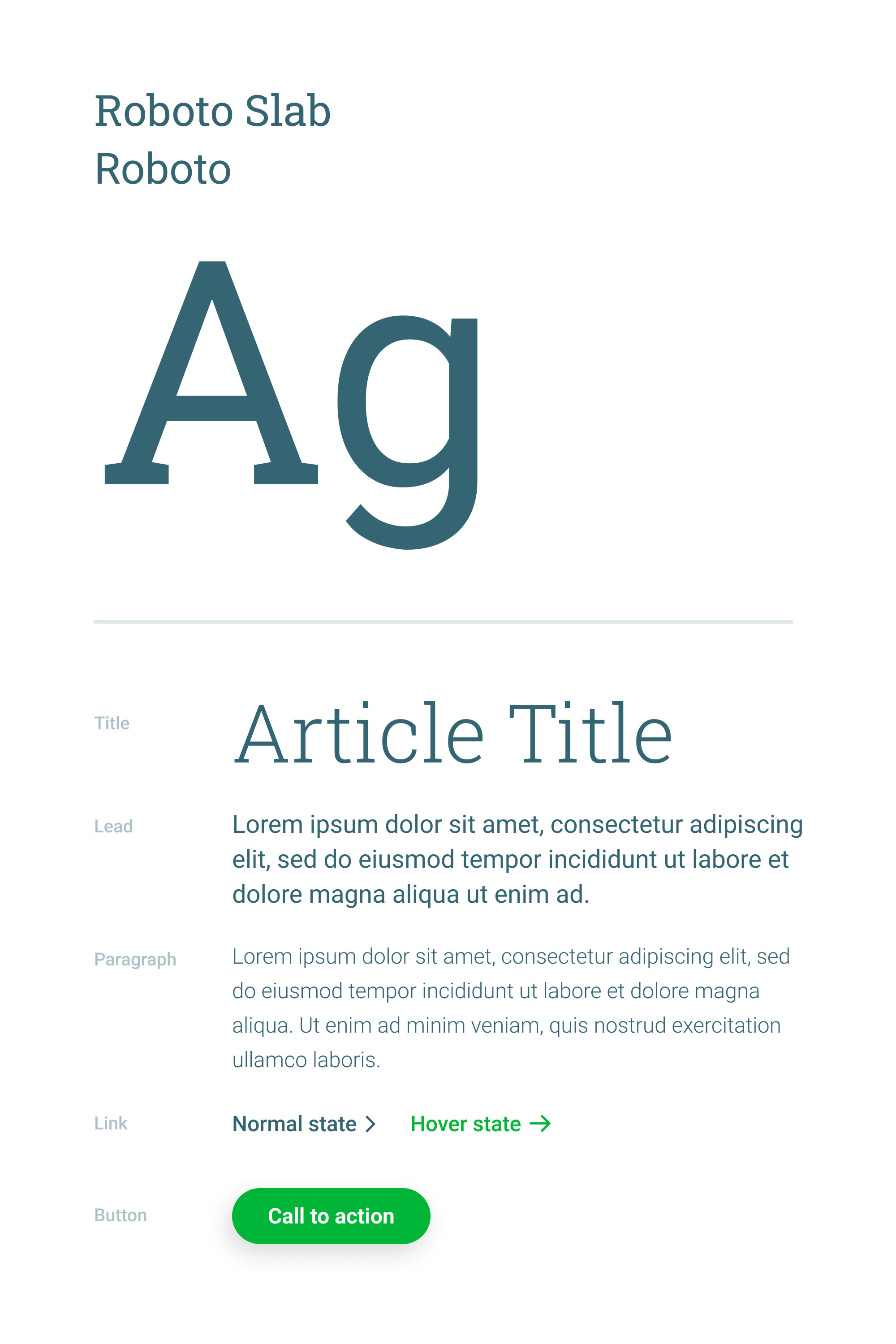 Typography styles for the Investor Channel website