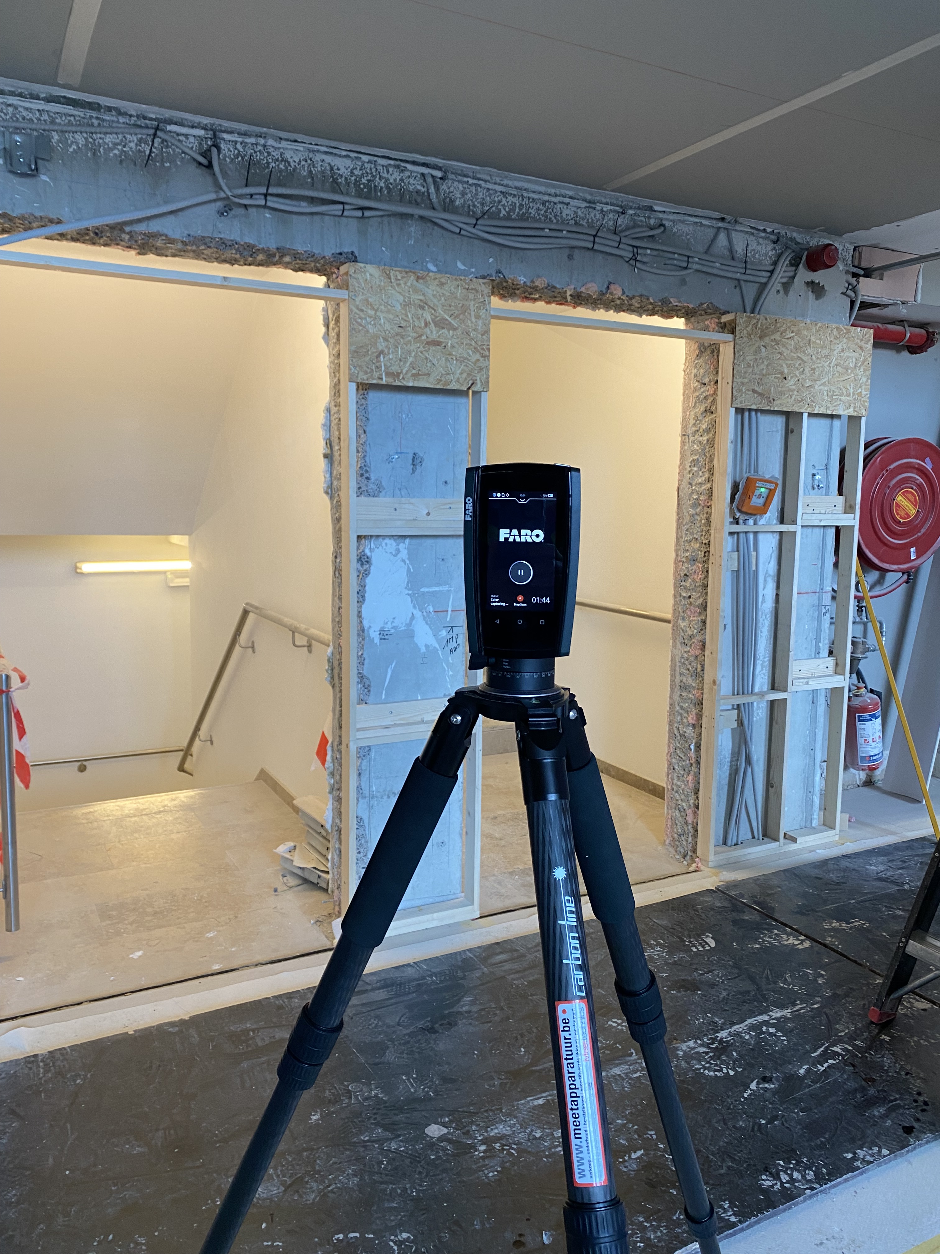 Faro zichtbaar op 3D scanner, woning in verbouwing