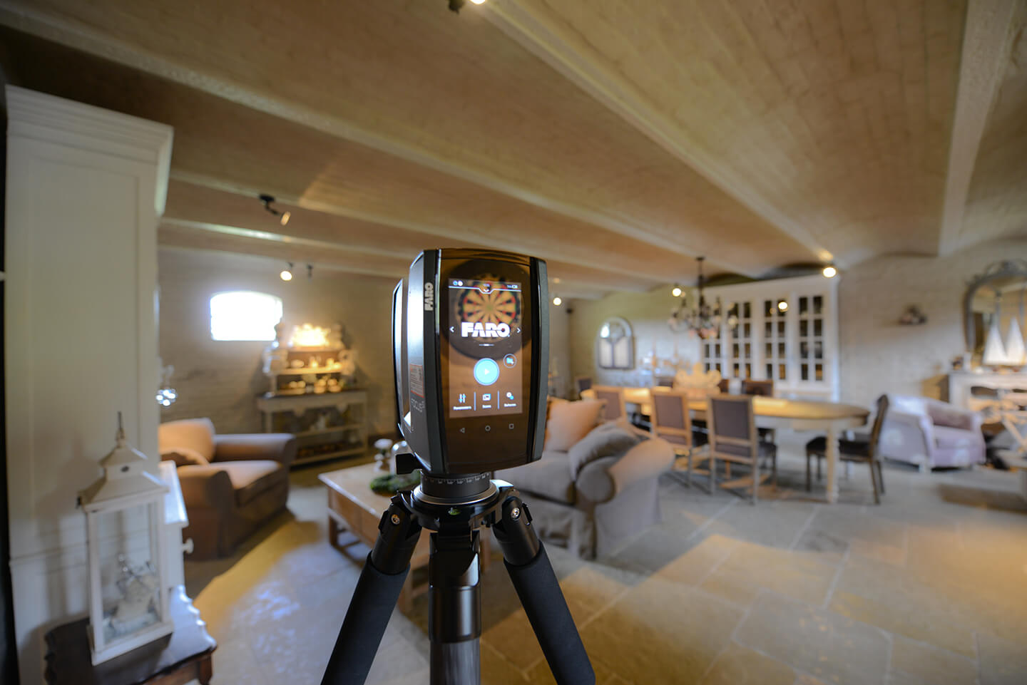 Faro meettoestel in huiskamer