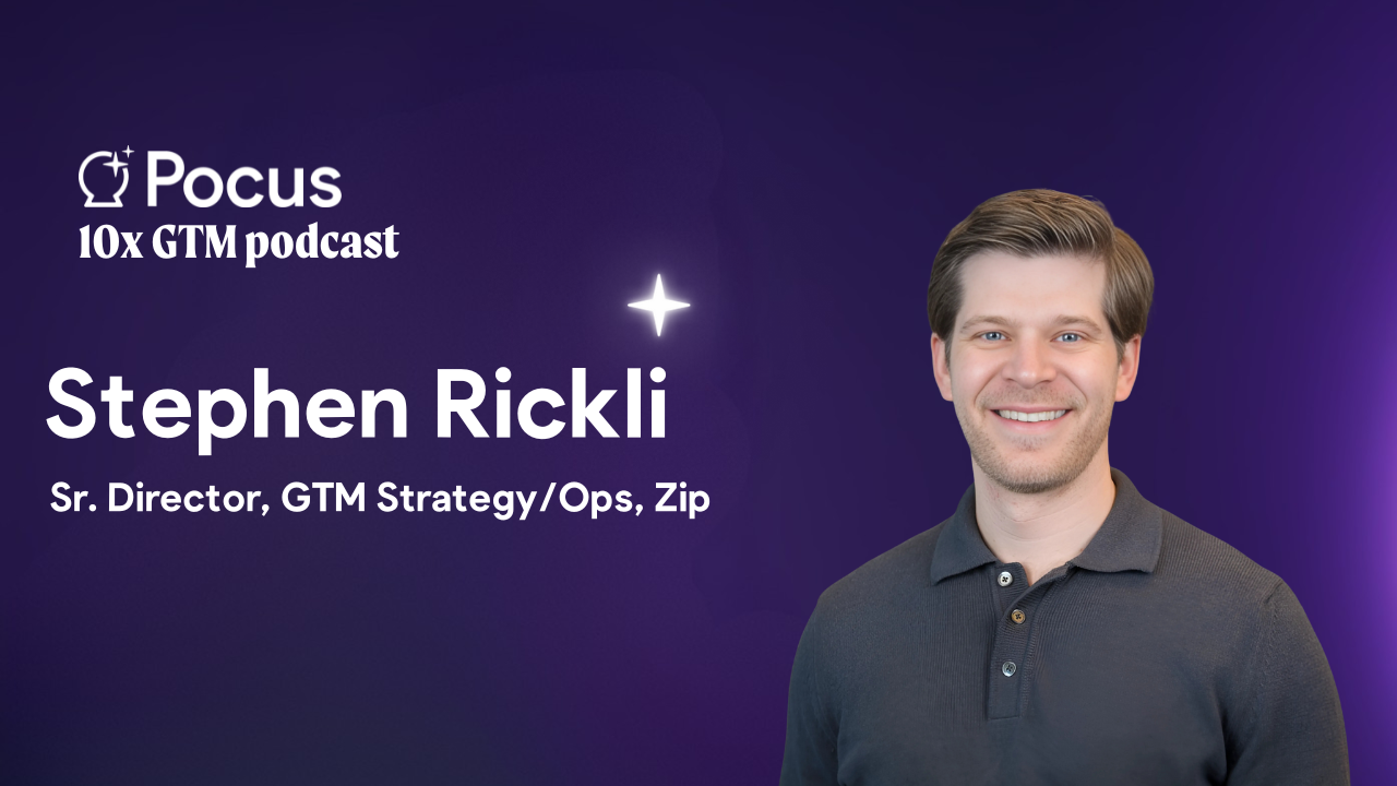Why Revenue Operations Is One of the Most Strategic Roles in Go-To-Market with Stephen Rickli (Zip)