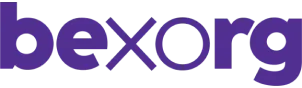 Bexorg company logo in purple text.