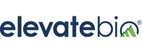 Elevate Bio company logo with stylized green mountain and DNA strand graphic.