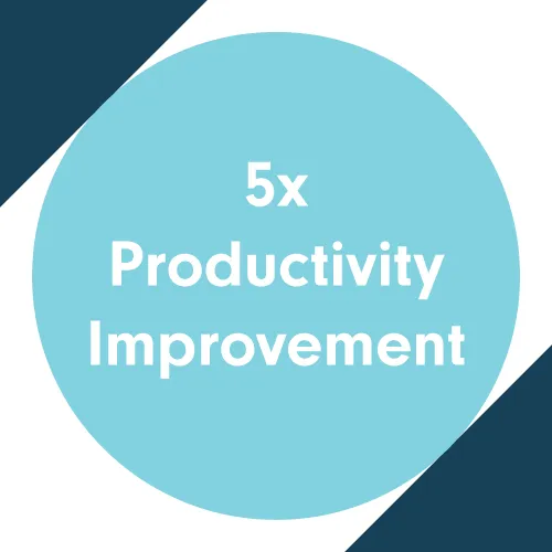 Client saw a 5x Productivity Improvement