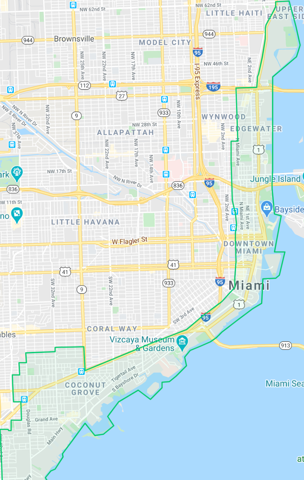 Map of Miami