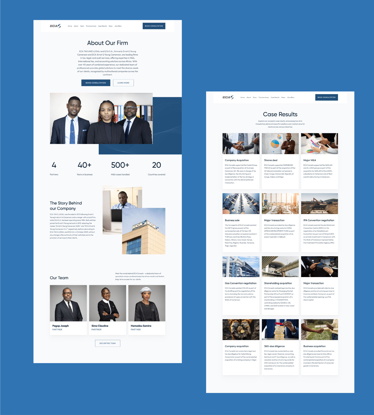 Site web pour ECA Conseils
