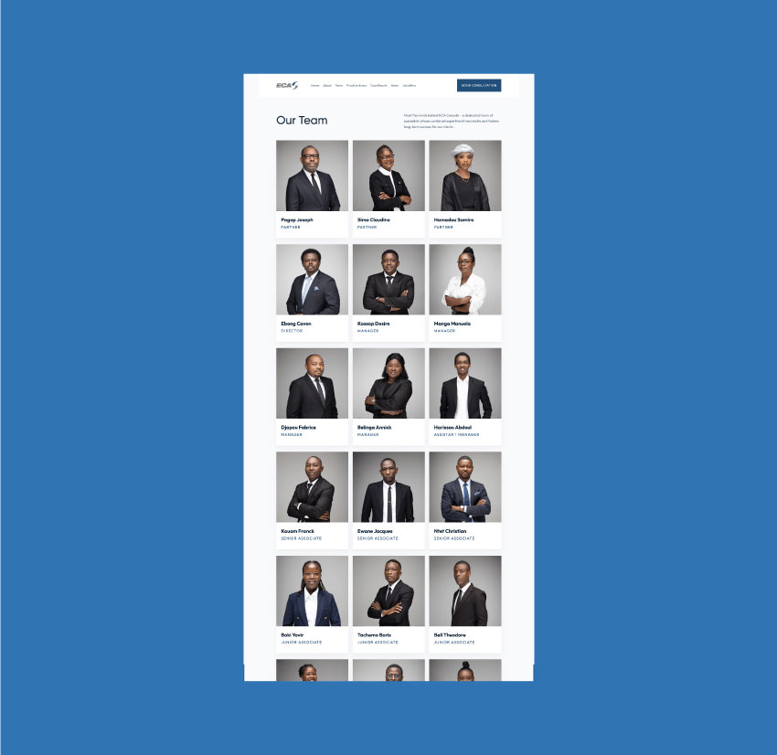 Site web pour ECA Conseils