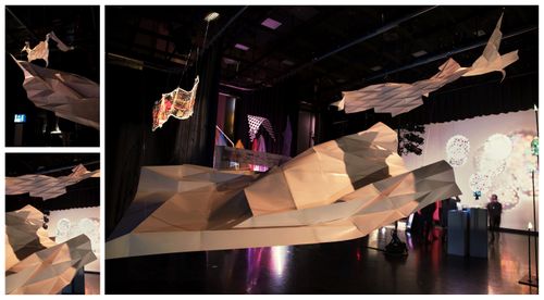 Paper installation sculpture