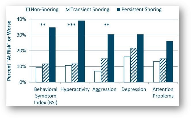 A graph of different types of snoringDescription automatically generated