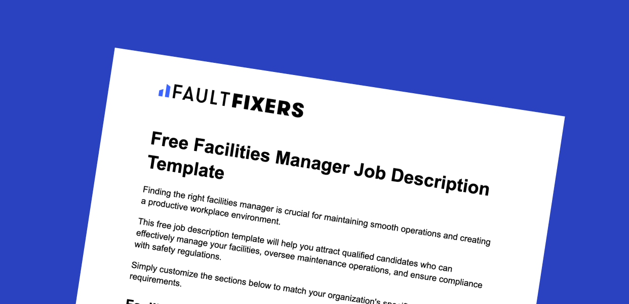 Free Facilities Manager Job Description Template