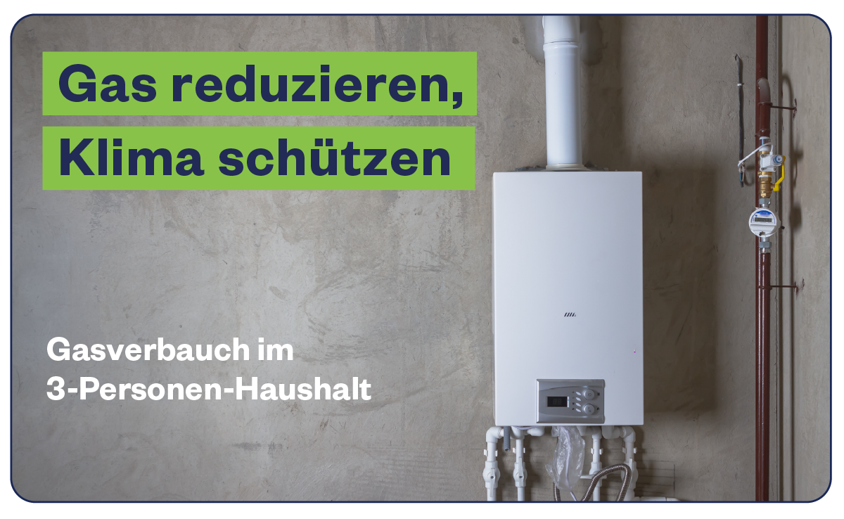 Der Gasverbrauch im 3-Personen-Haushalt