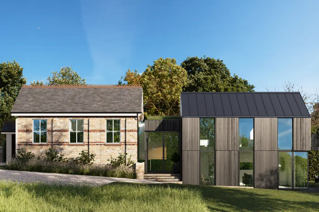 Modern Timber And Glass Extension To Historic Chapel Conversion