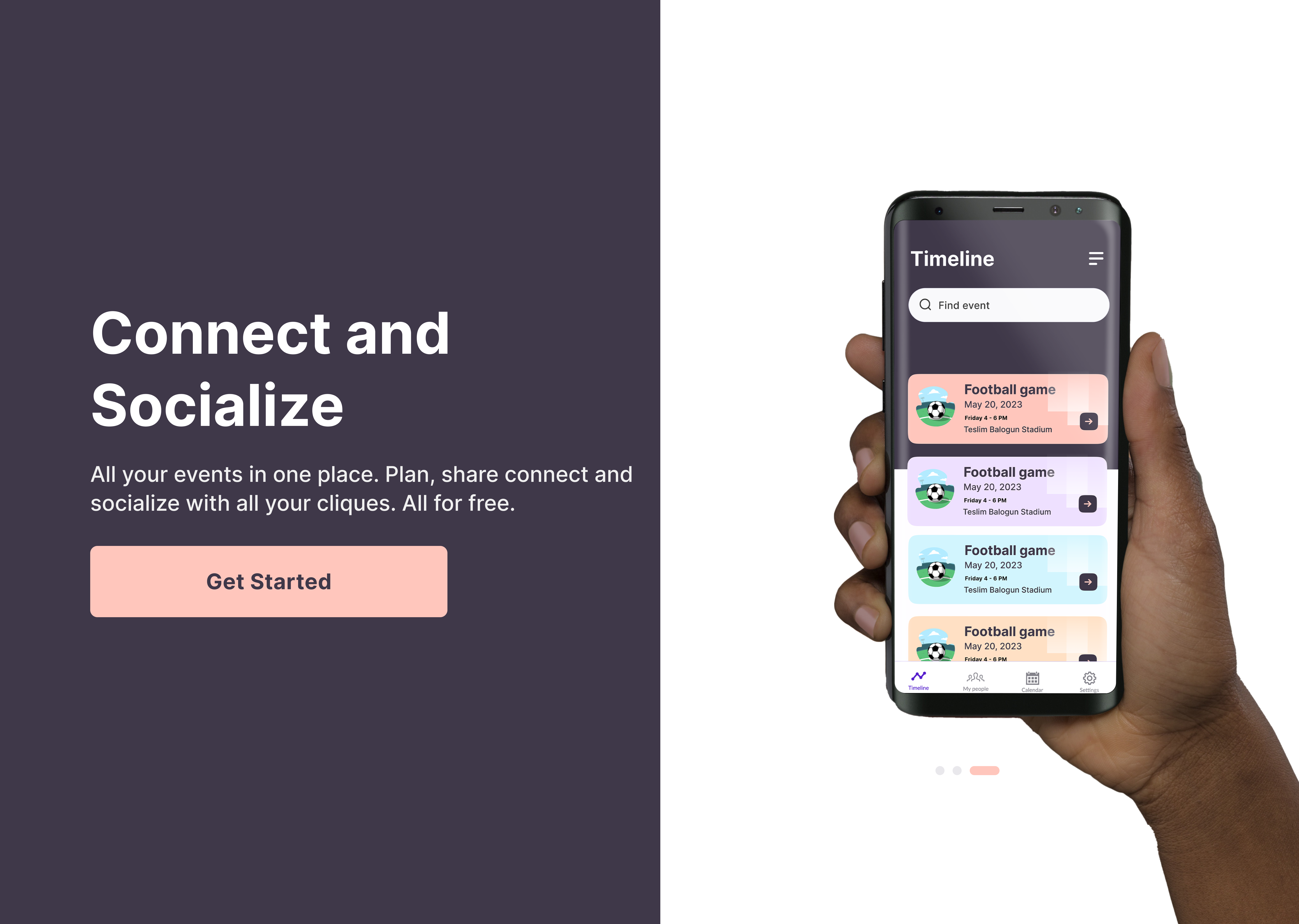 splash screen for event app web
