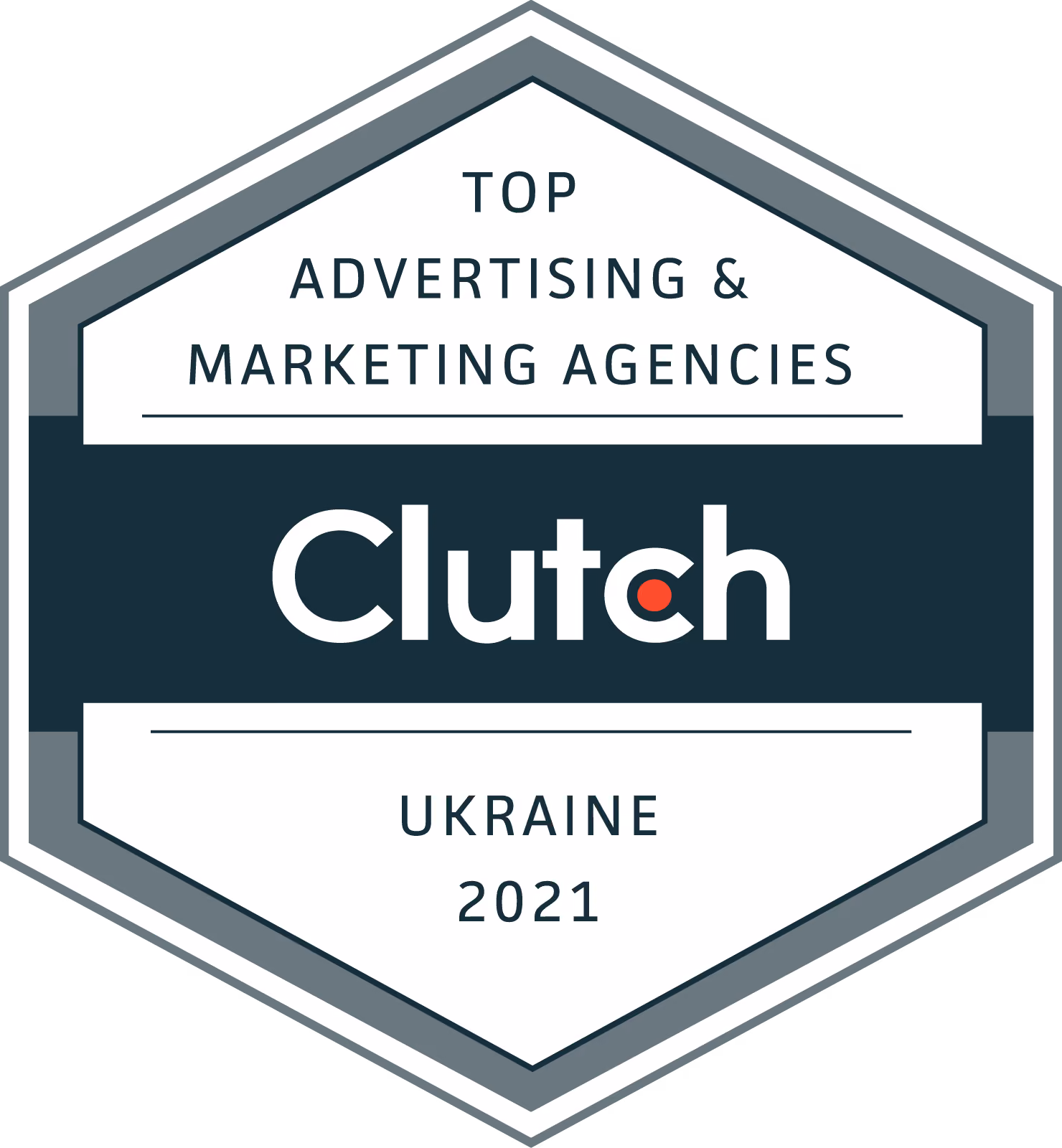 Clutch award winner for top advetising and marketing agencies 2021 - badge image large