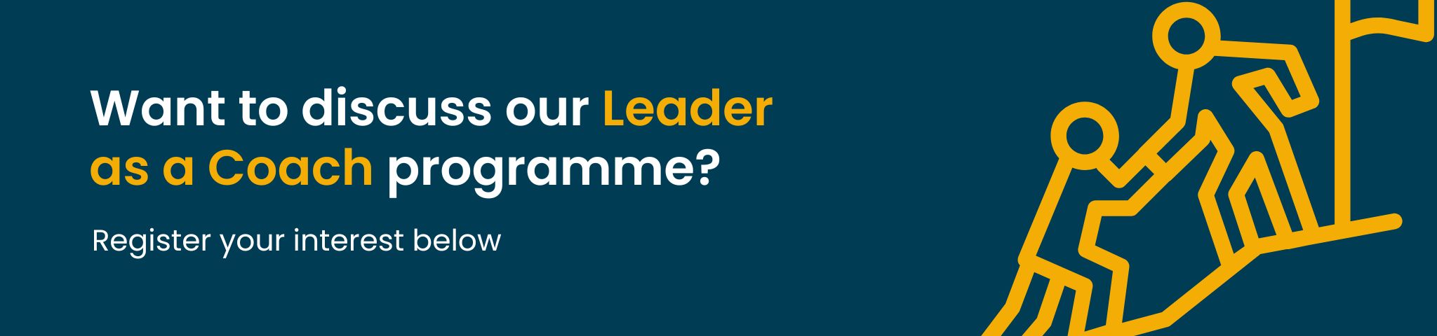 leader as a coach banner