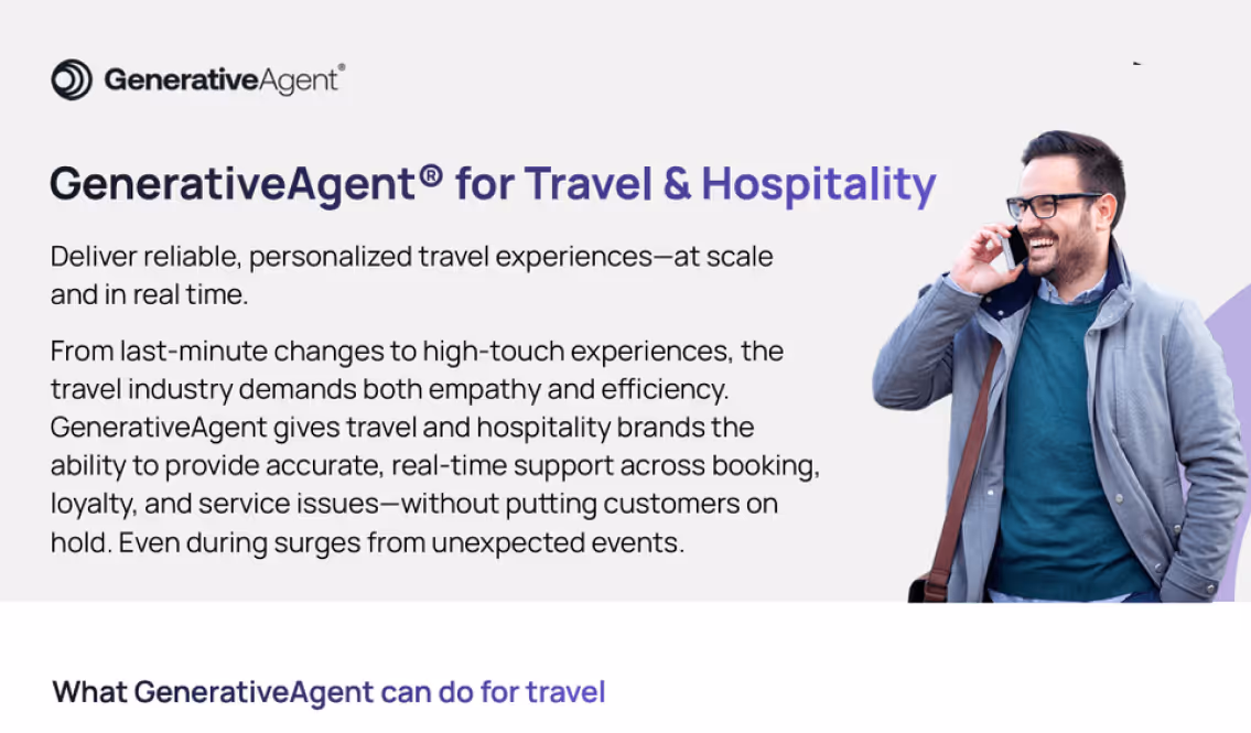 GenerativeAgent for travel and hospitality thumbnail.