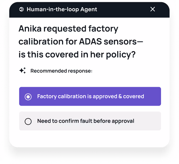 UI element for Human-in-the-loop.
