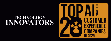 Technology Innovators Top 20 AI Powered Customer Experience Companies in 2025 badge.