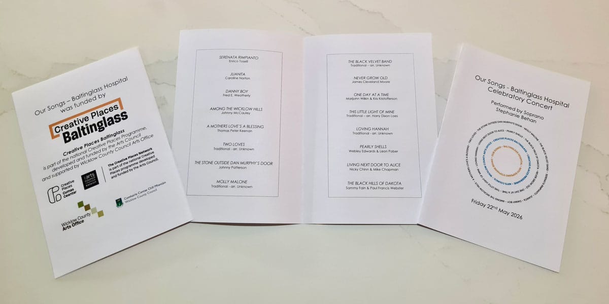 A printed programme for the event
