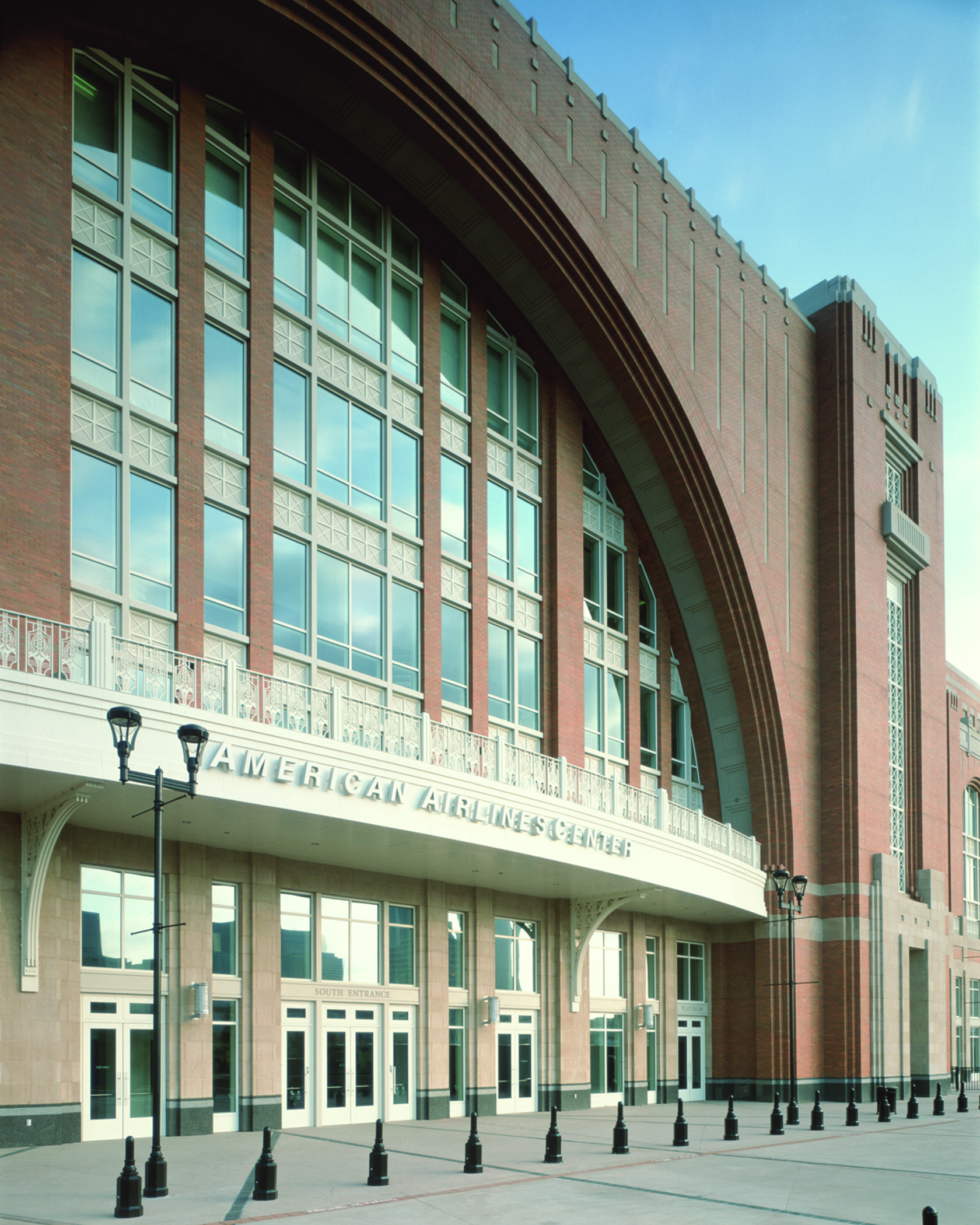 American Airlines Center exterior stadium signage with pinned letters, designed by Two Twelve