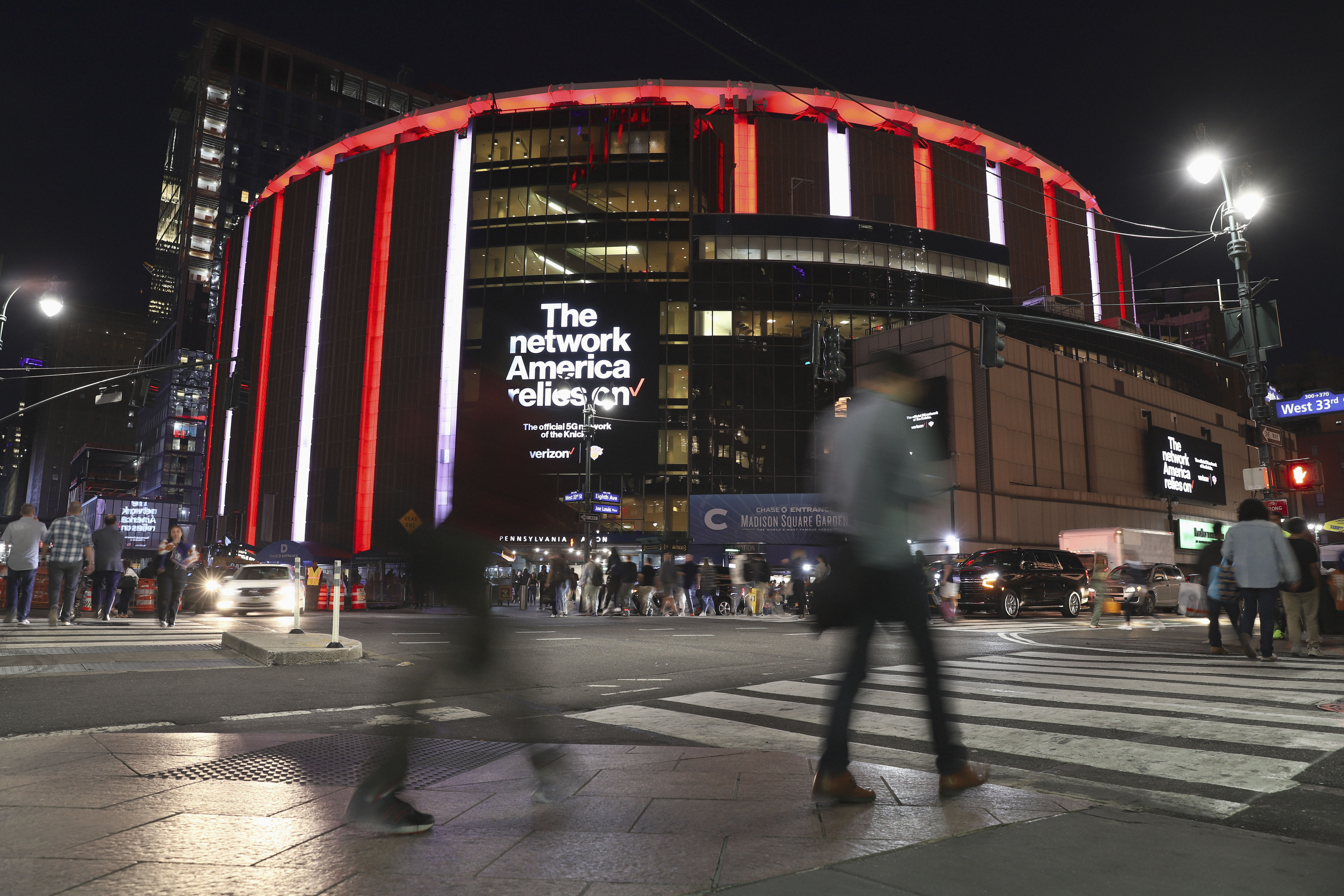Madison Square Garden exterior dynamic LED boards, designed by Two Twelve