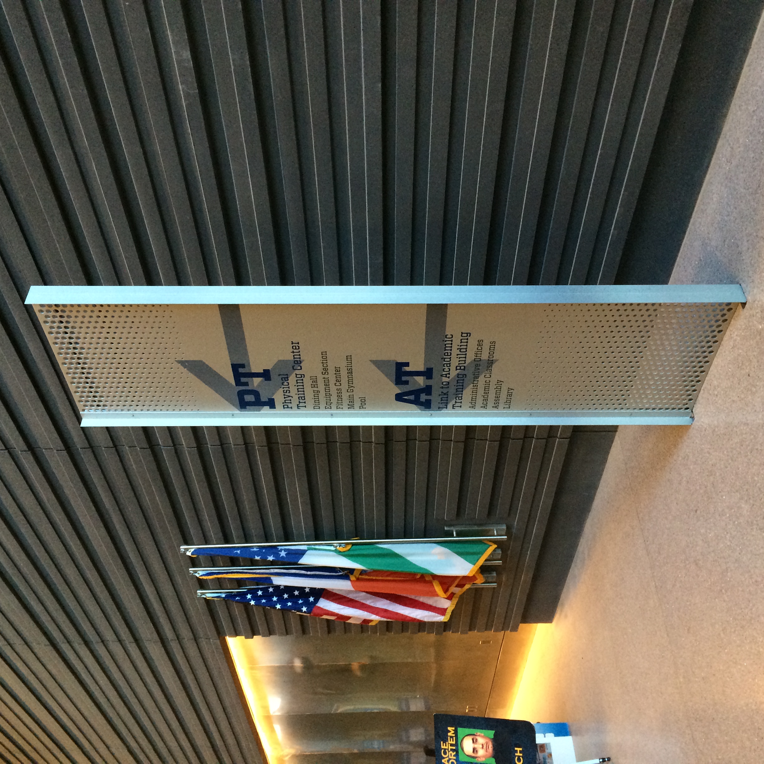 New York Police Academy freestanding directional signage, designed by Two Twelve