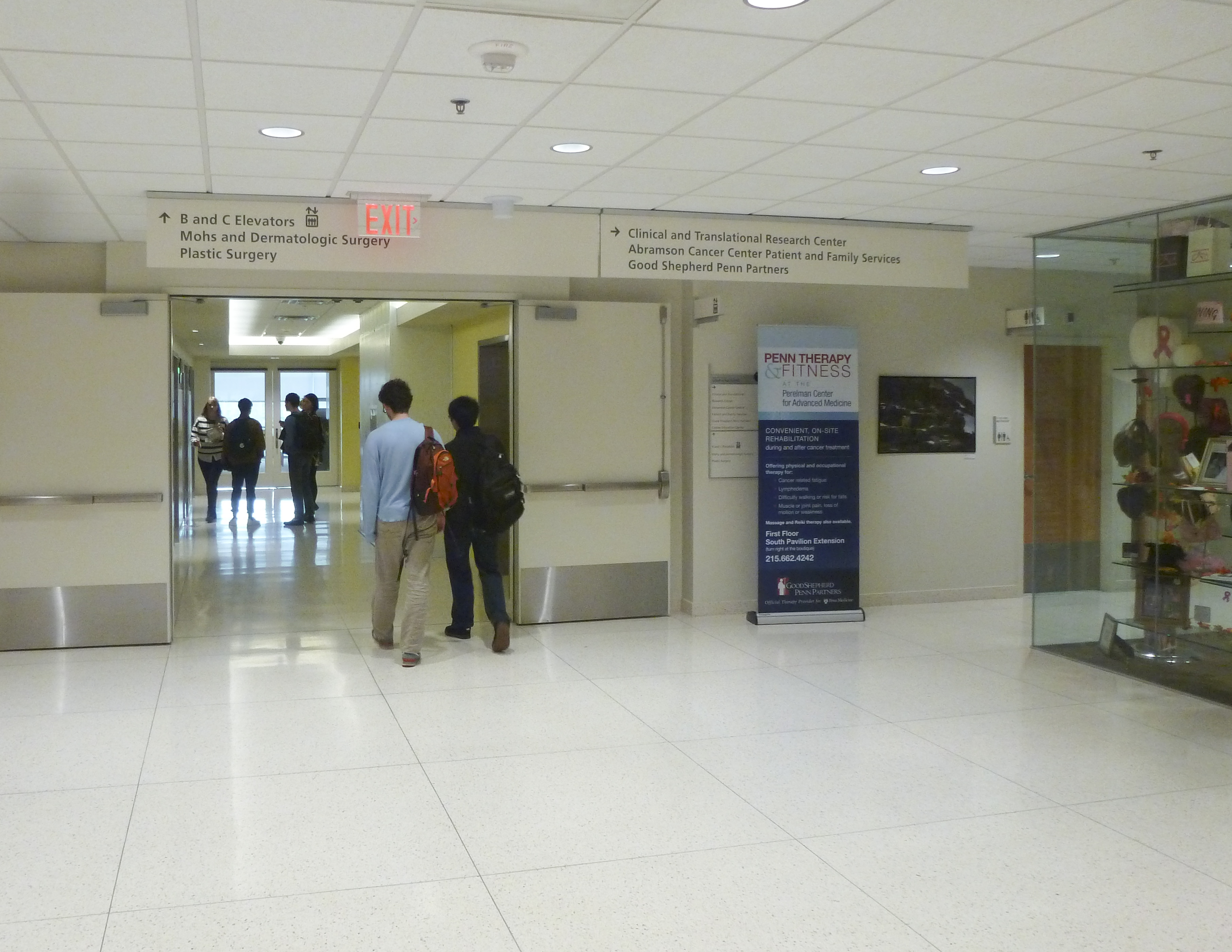 Penn Medicine overhead directional signage, designed by Two Twelve