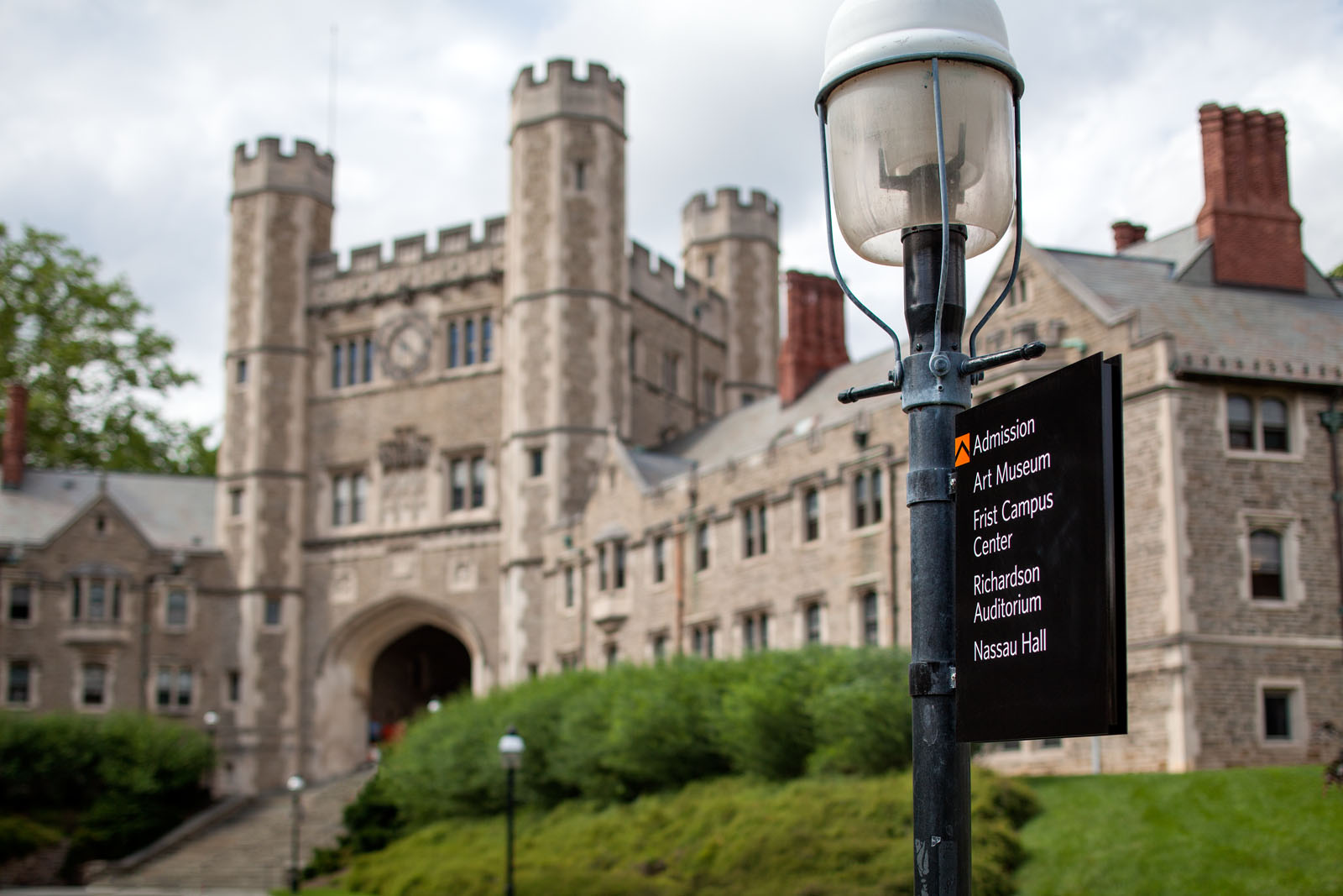 Princeton University post-mounted campus directional signs, designed by Two Twelve