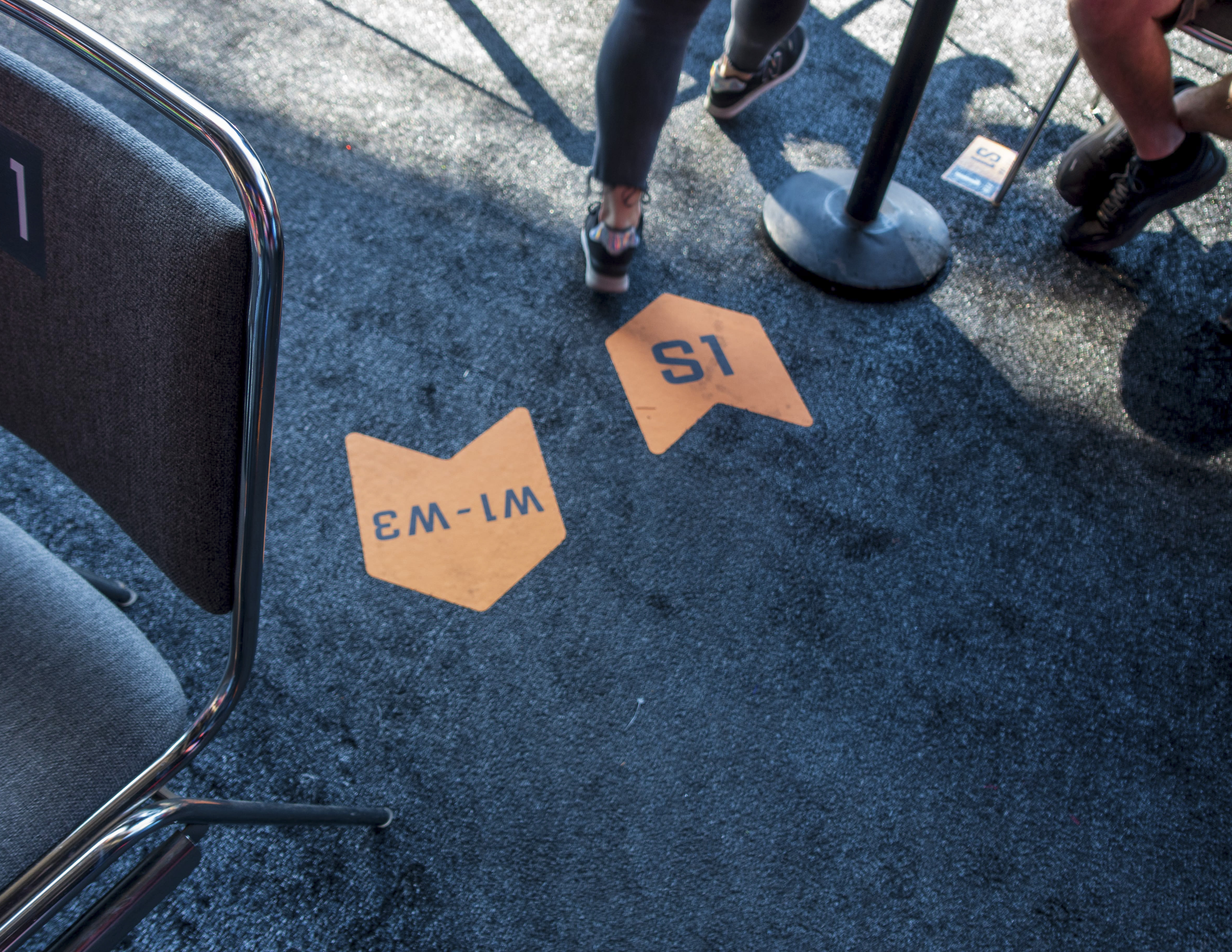 2023 NFL Kansas City Draft Theater event floor directional stickers, designed by Two Twelve