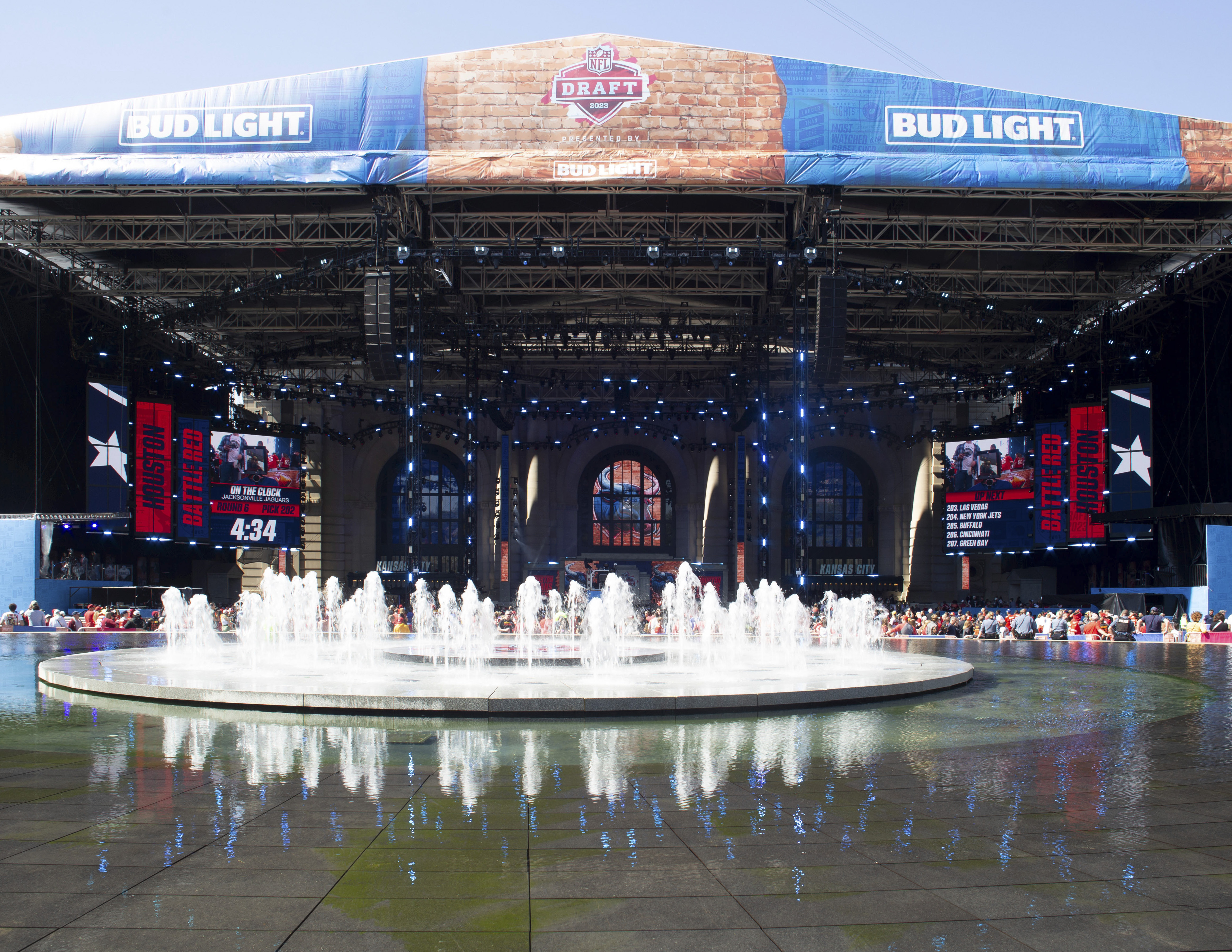 2023 NFL Kansas City Draft Theater wayfinding and signage, designed by Two Twelve