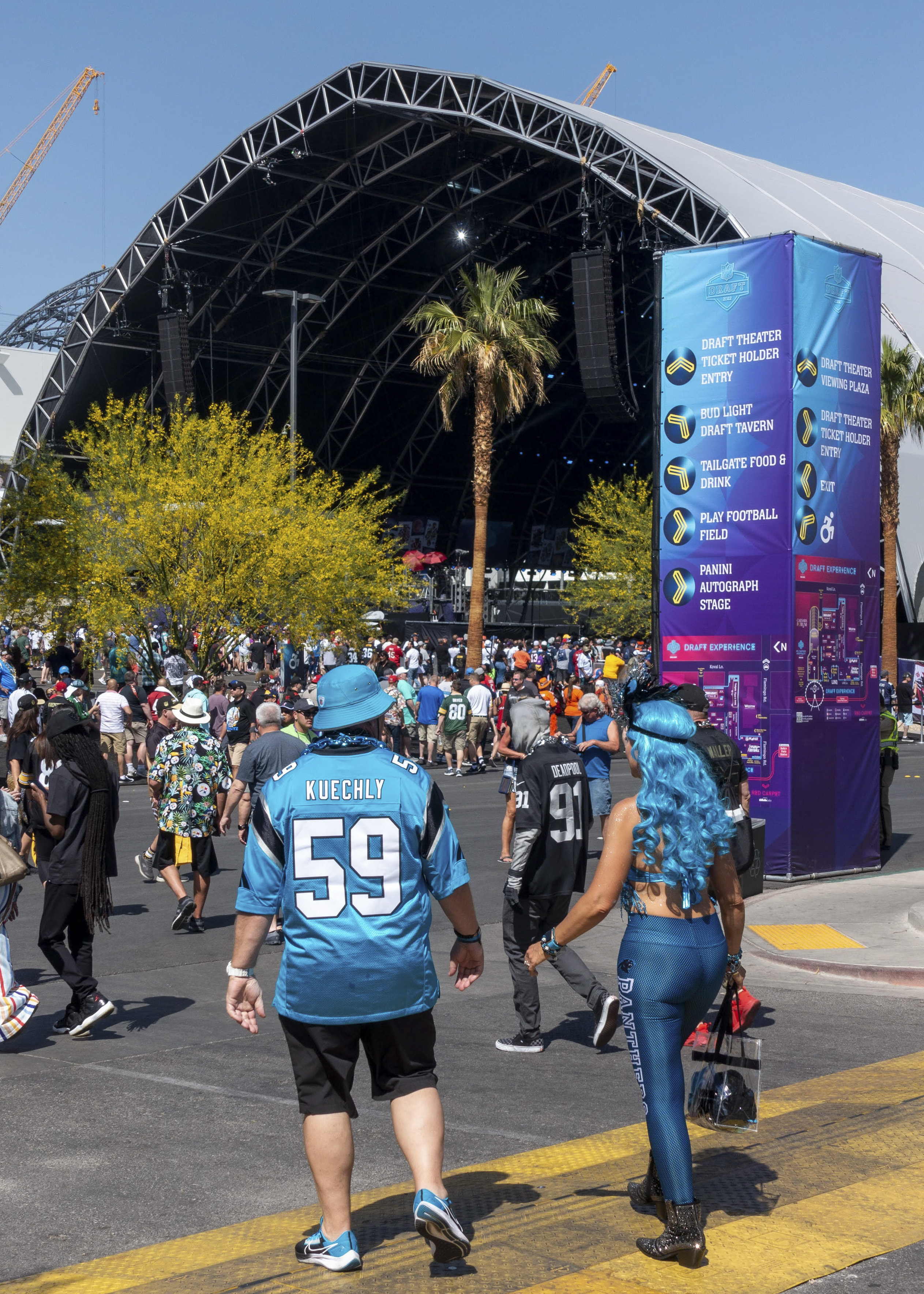 2022 NFL Draft Las Vegas 20-foot tower with event map, designed by Two Twelve