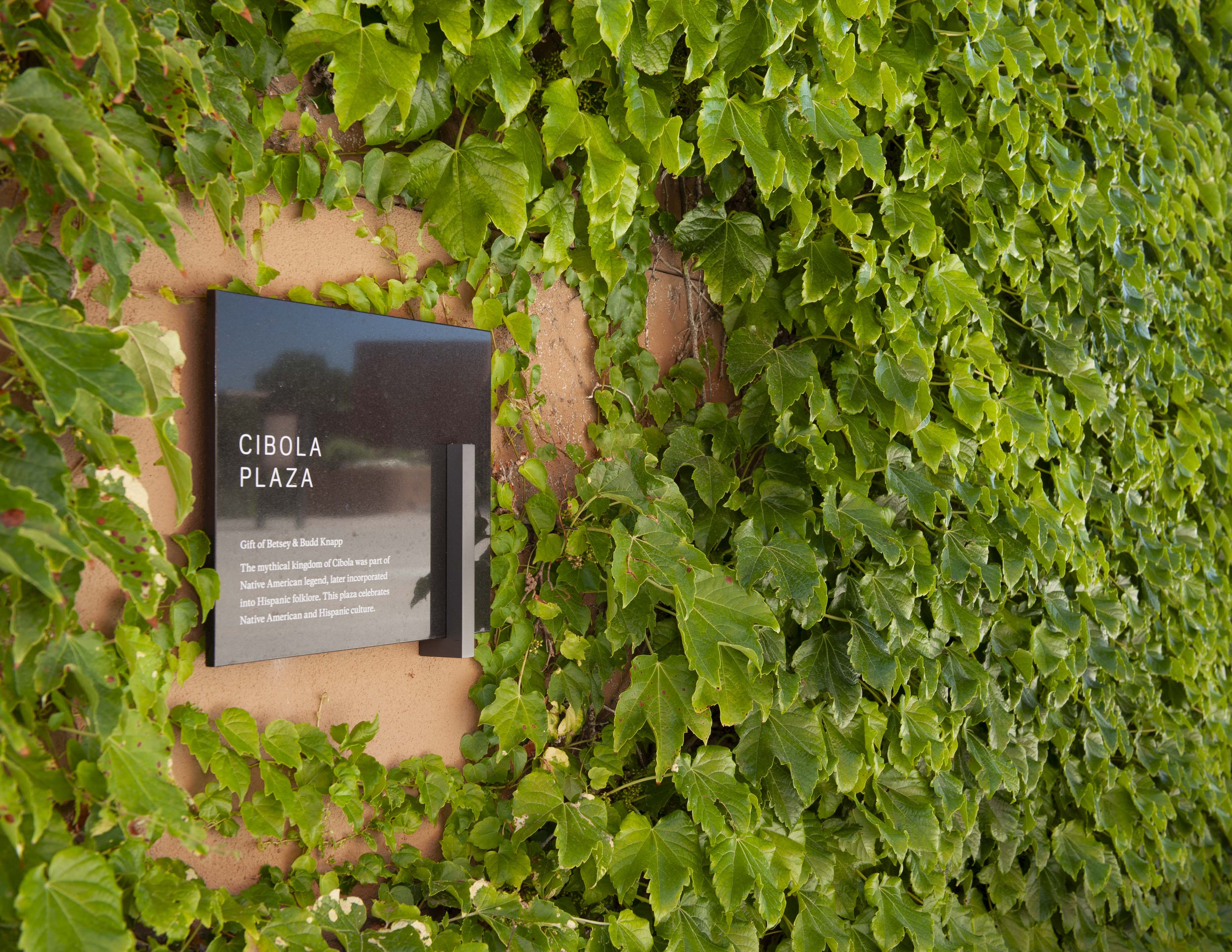 The Santa Fe Opera exterior area identification plaque and donor recognition, designed by Two Twelve