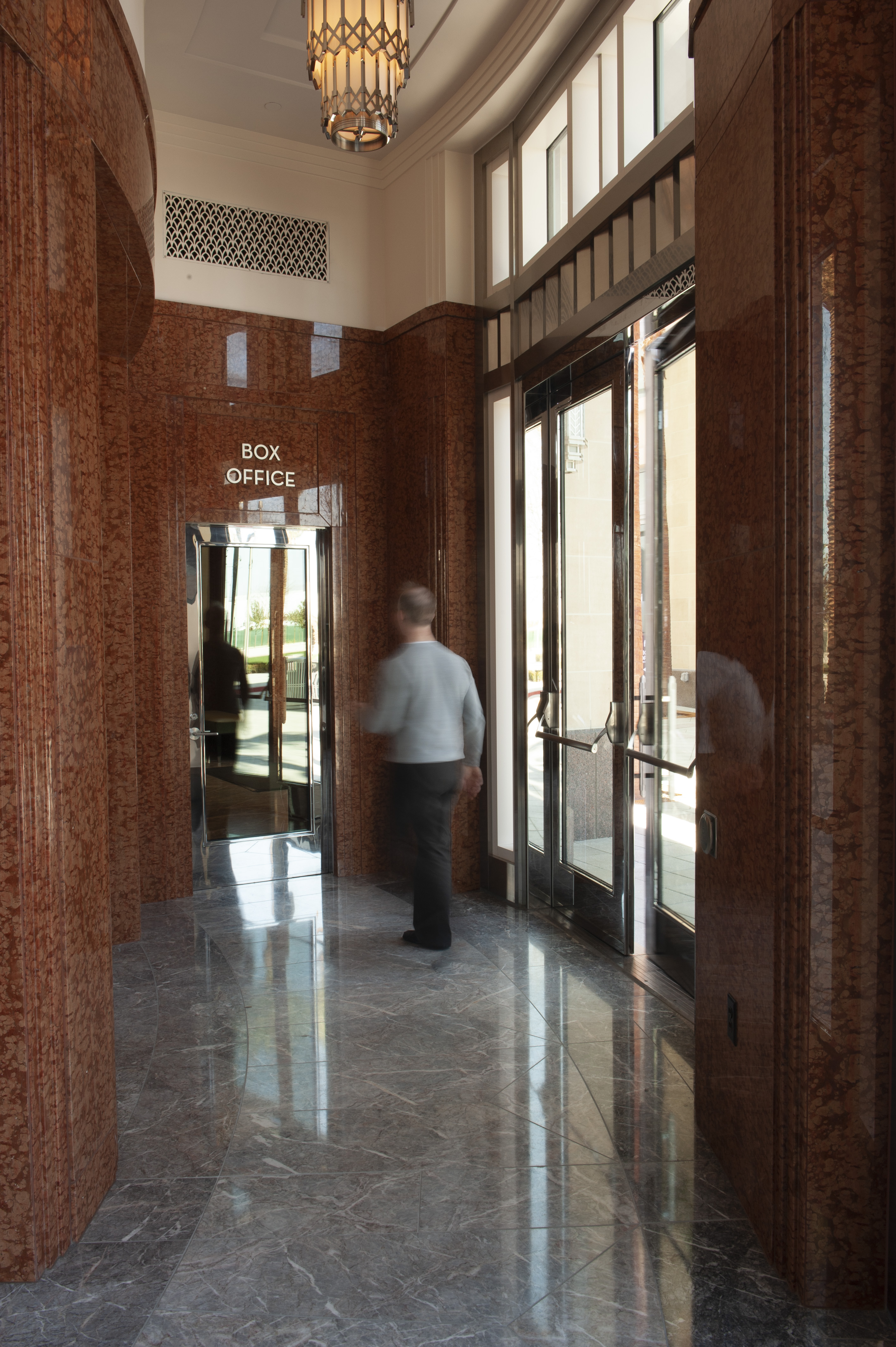 The Smith Center box office sign, designed by Two Twelve