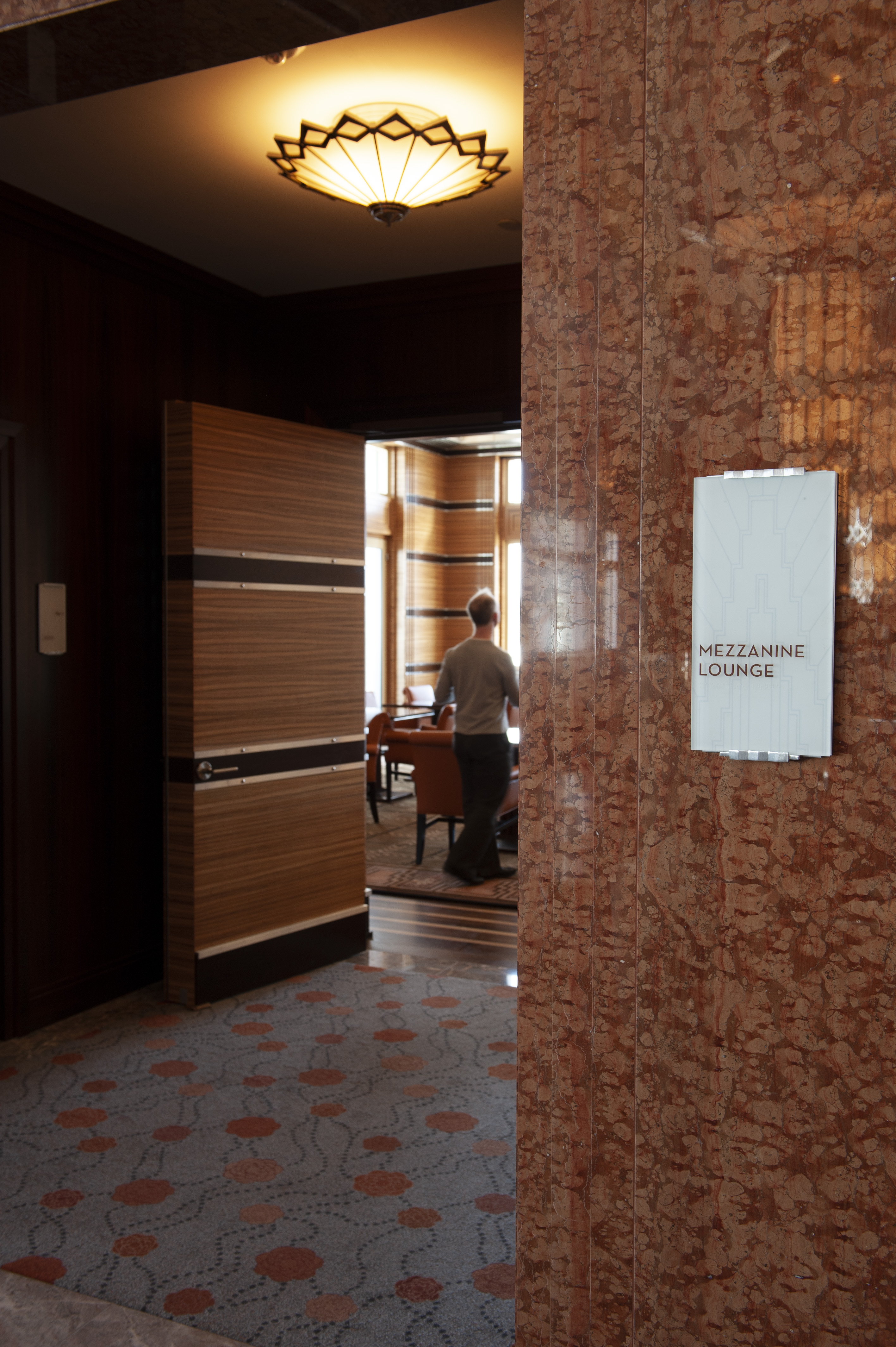 The Smith Center mezzanine lounge room identification sign, designed by Two Twelve
