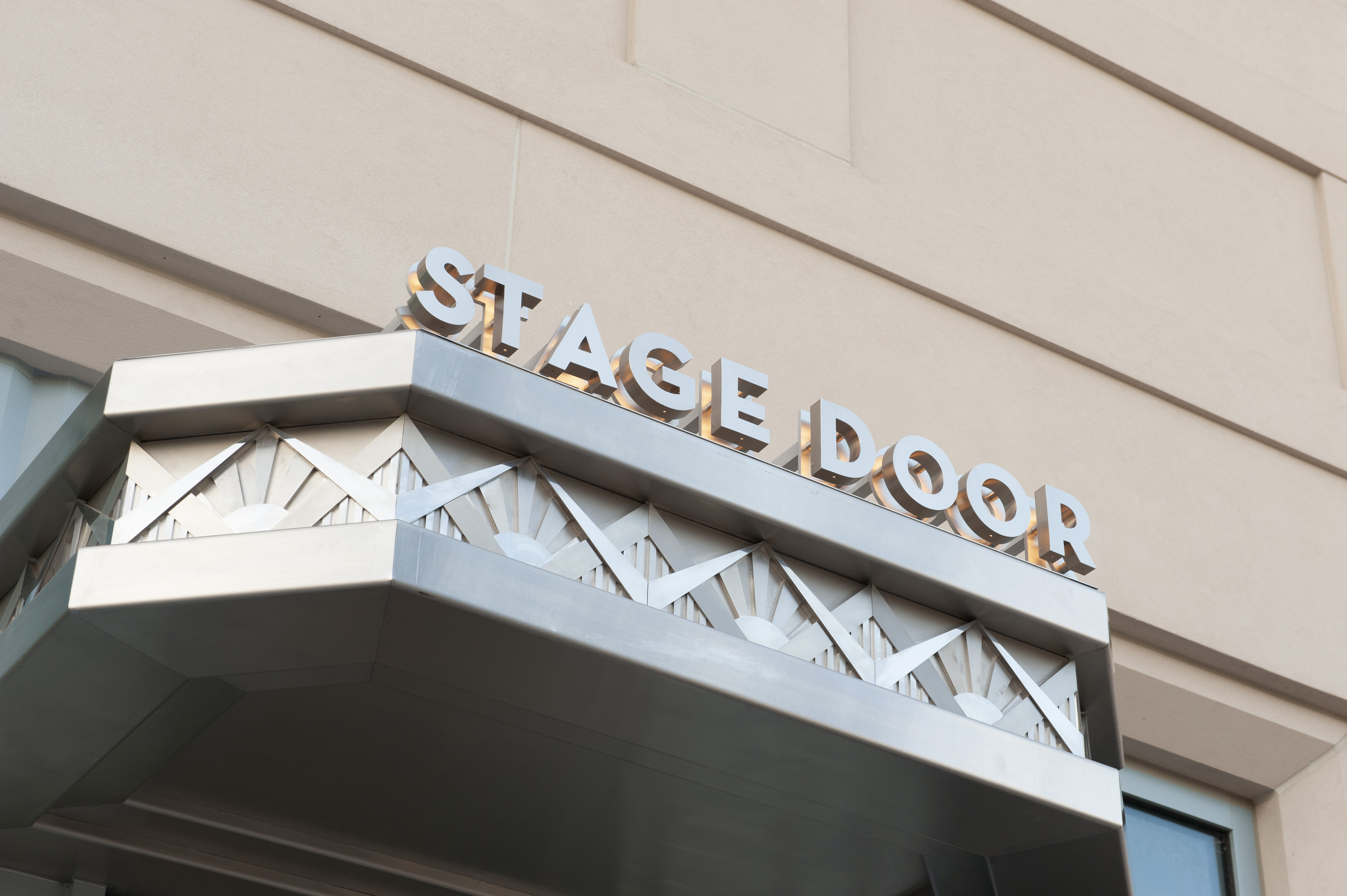 The Smith Center exterior stage door and stainless steel, designed by Two Twelve