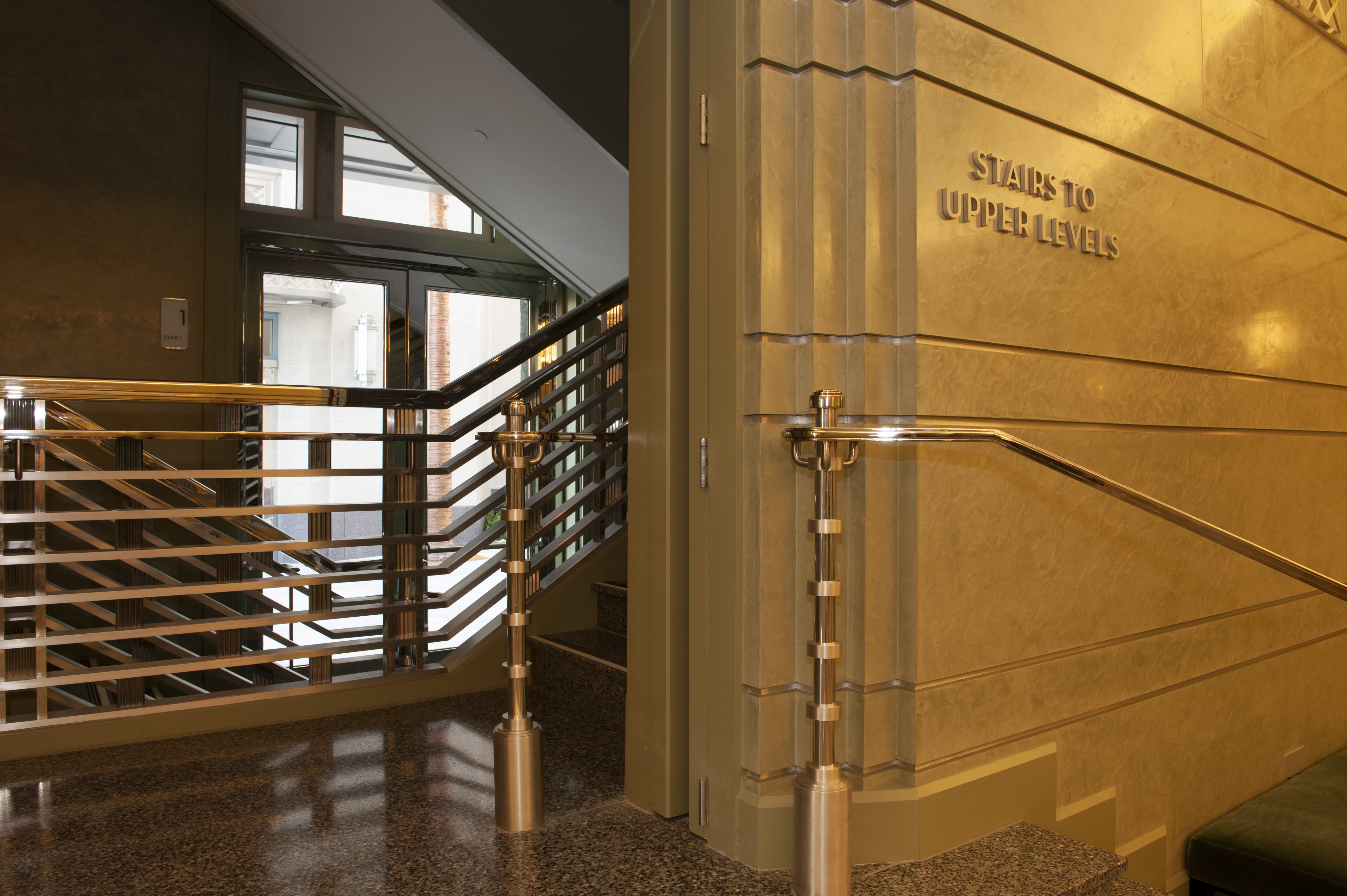 The Smith Center floor directional signs, designed by Two Twelve