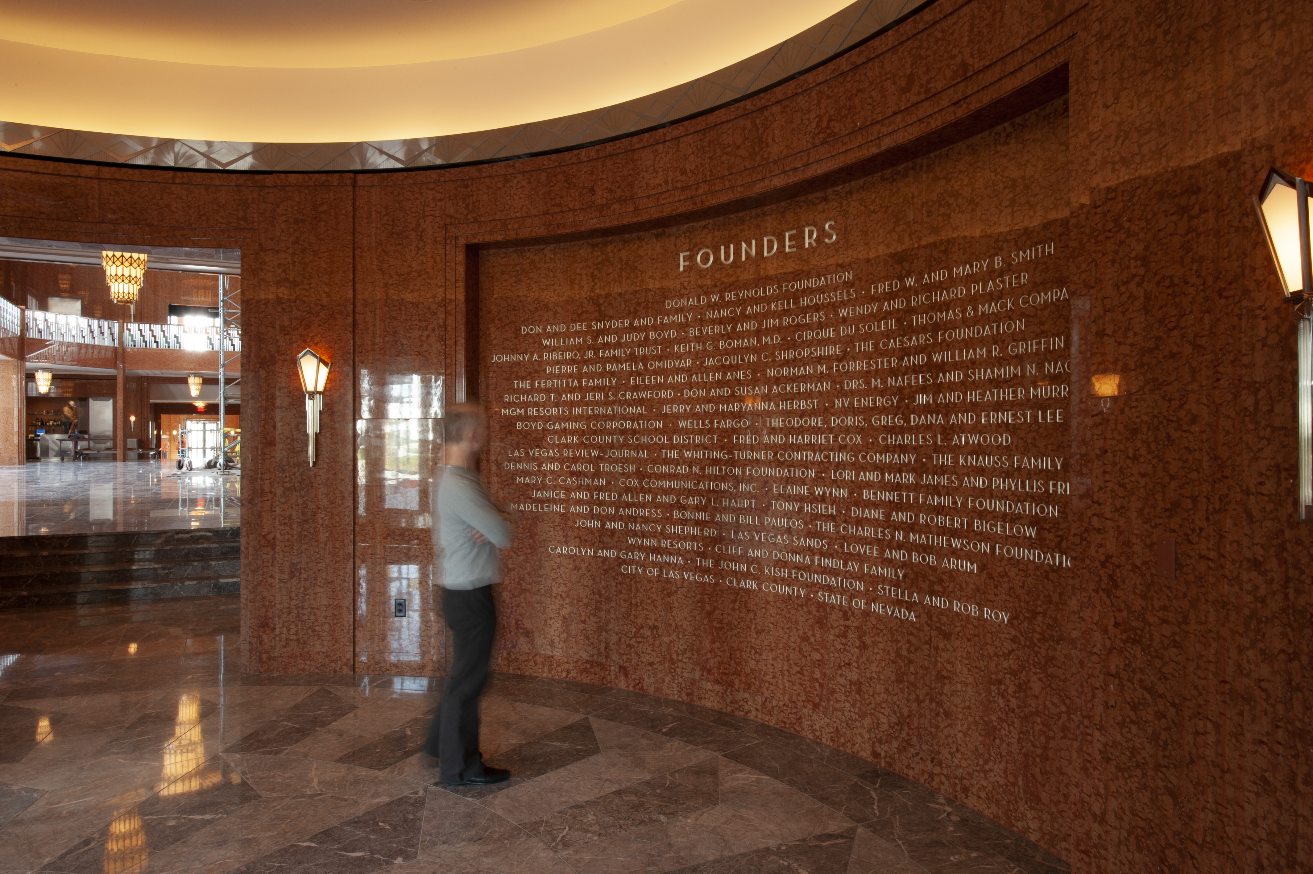 The Smith Center engraved donor sign with silver infill, designed by Two Twelve