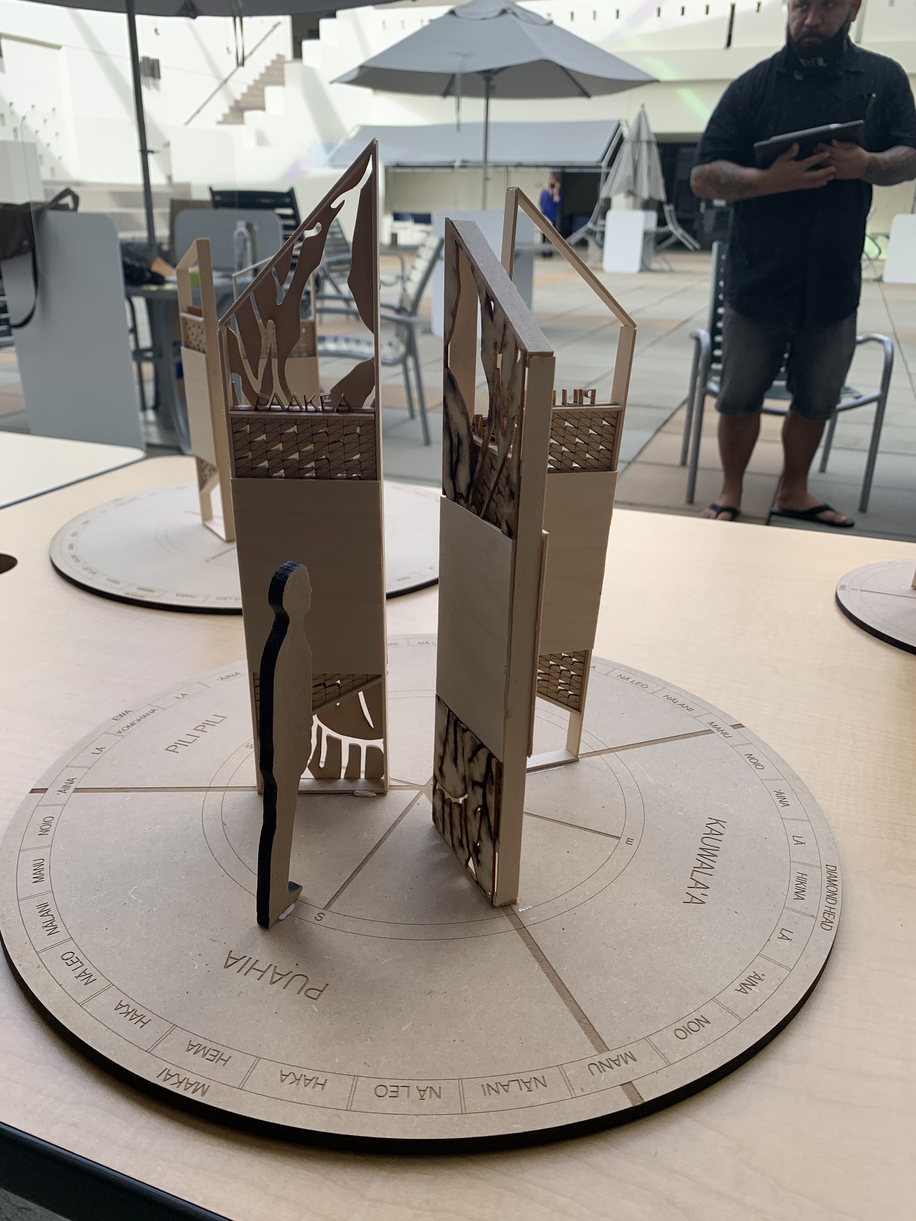 University of Hawaii Manoa scale model of information hub signage, designed by Two Twelve