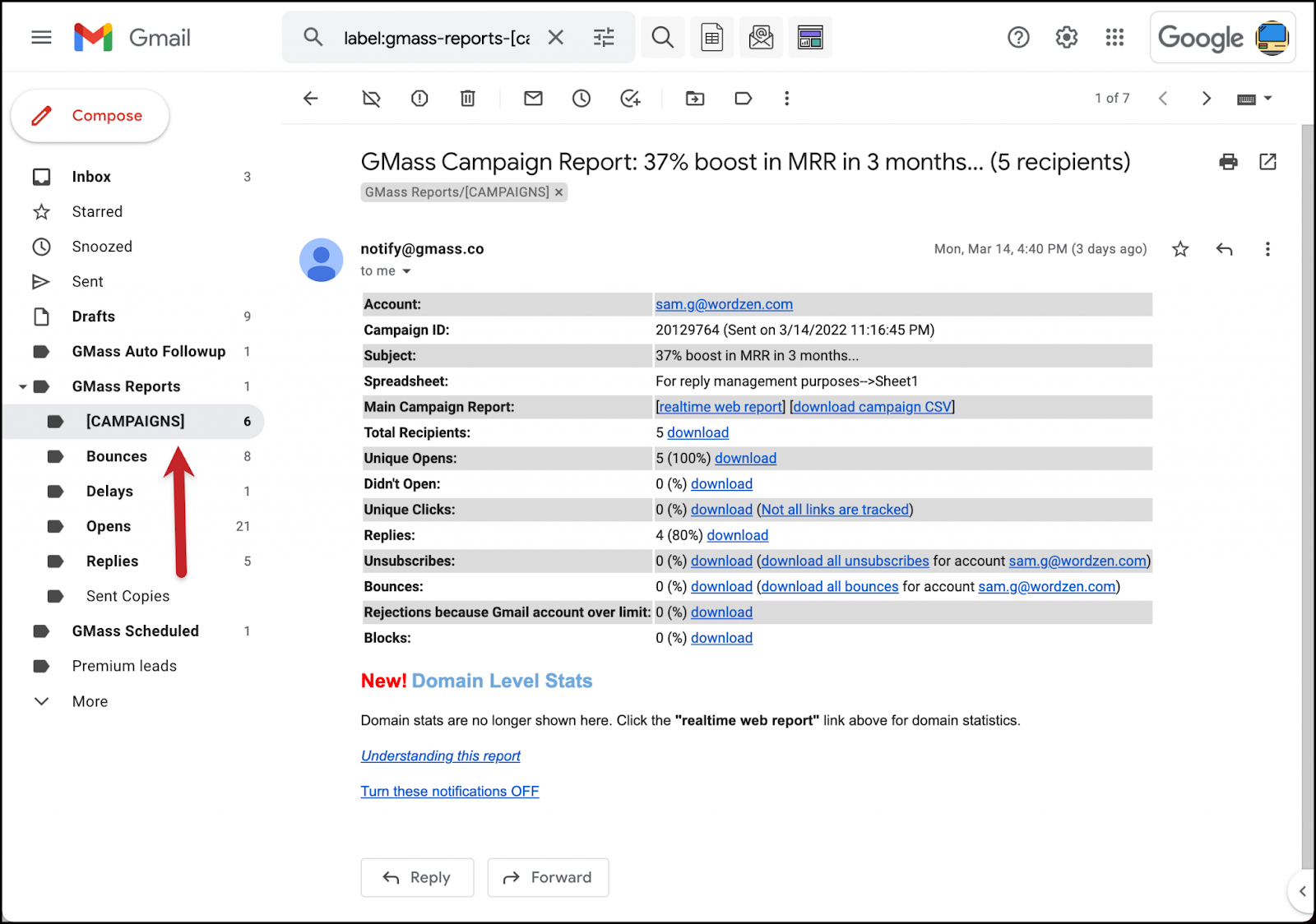 Analytics/Reports-in-GMass