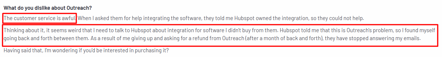 G2 Review on Outreach.io