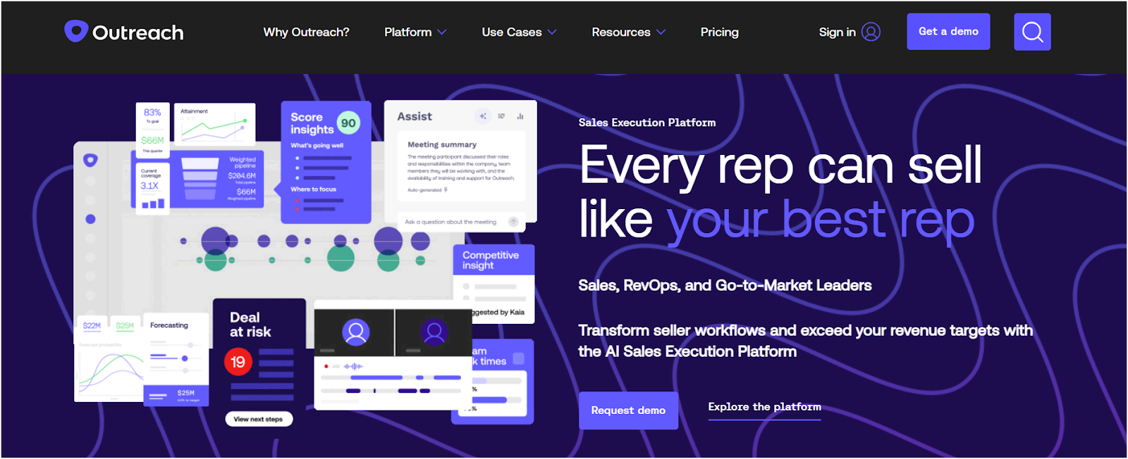 Outreach.io Homepage