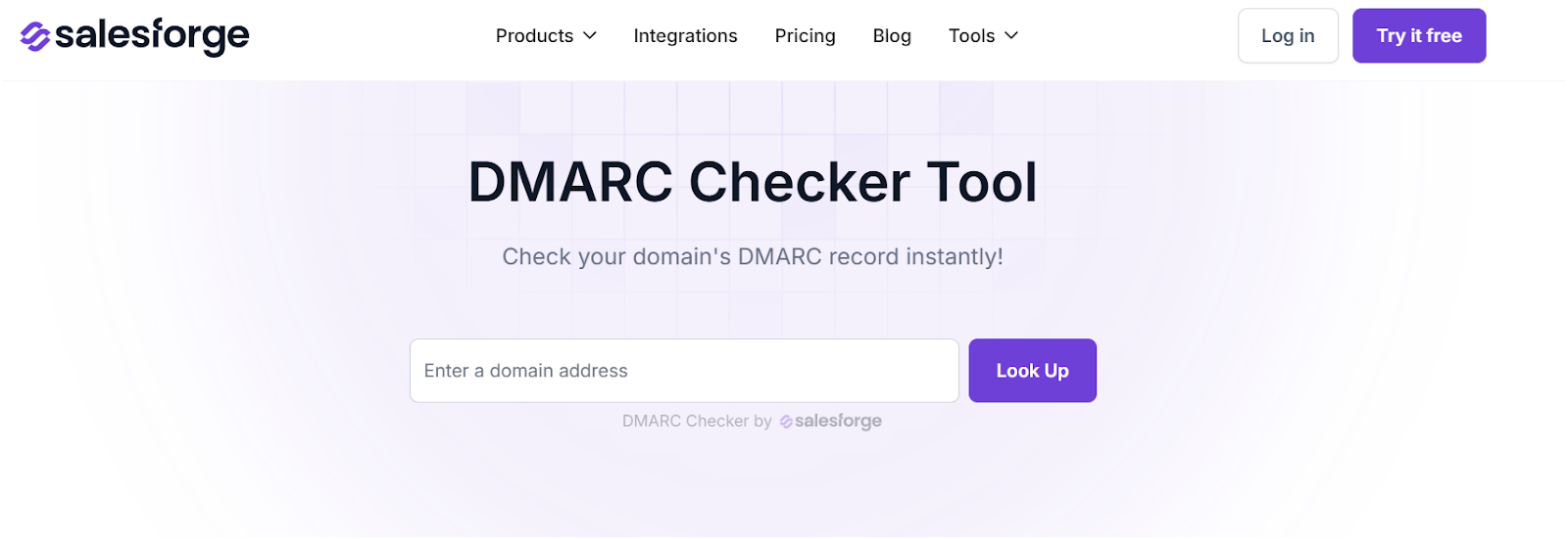 DMARC checker in Salesforge