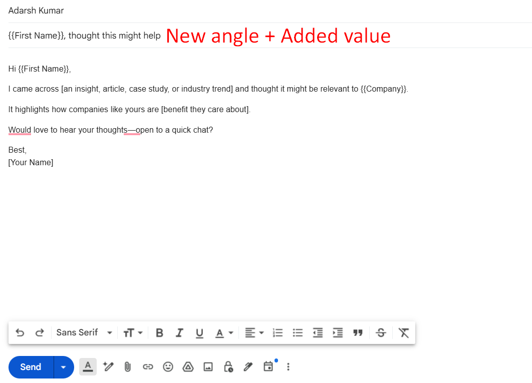 Follow-up email