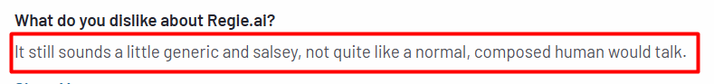 Regie.ai user review on G2