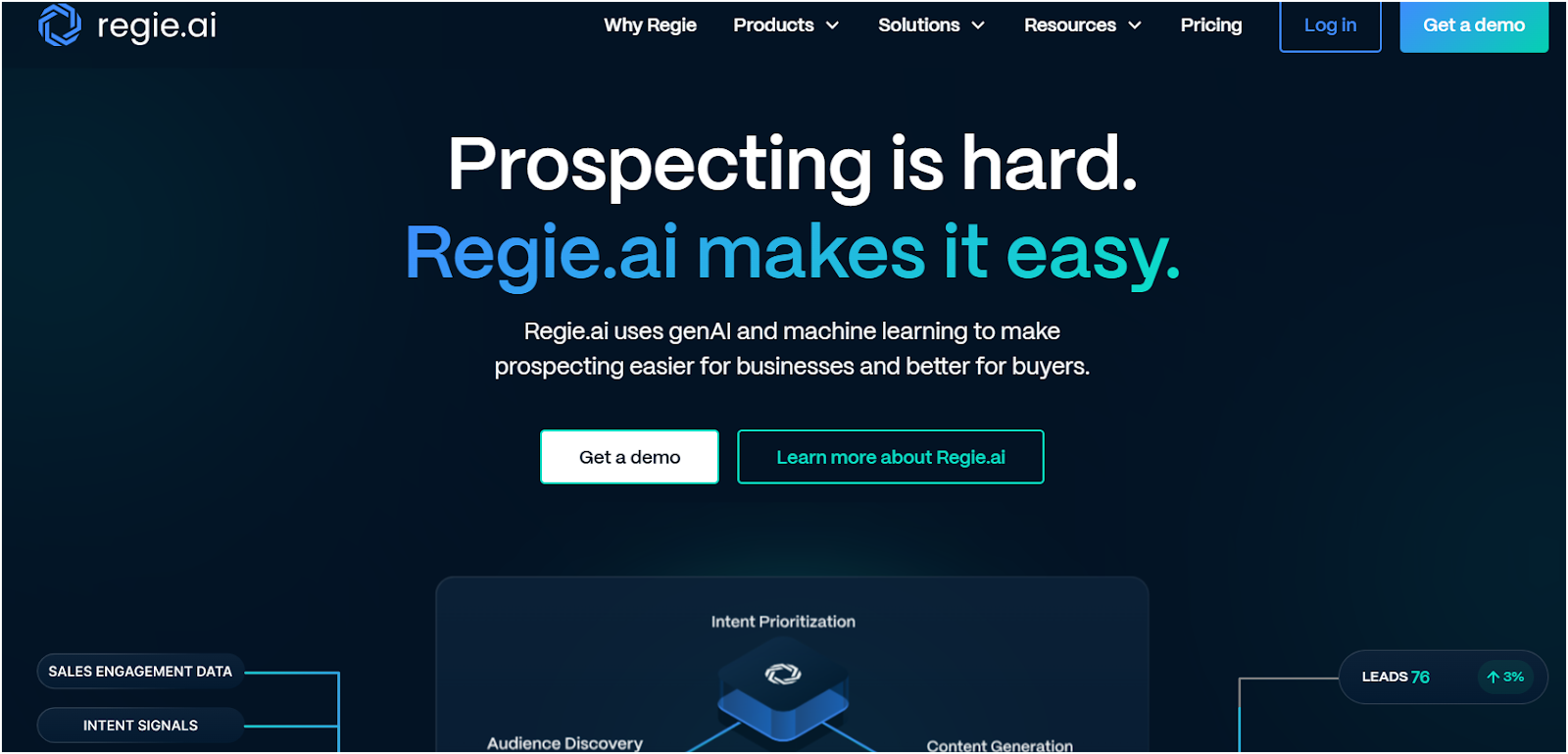 Regie.ai Homepage