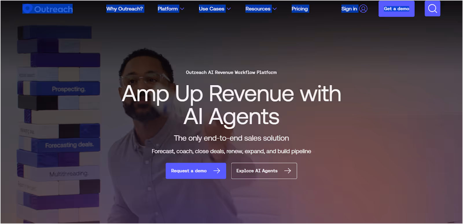 Outreach.io Homepage