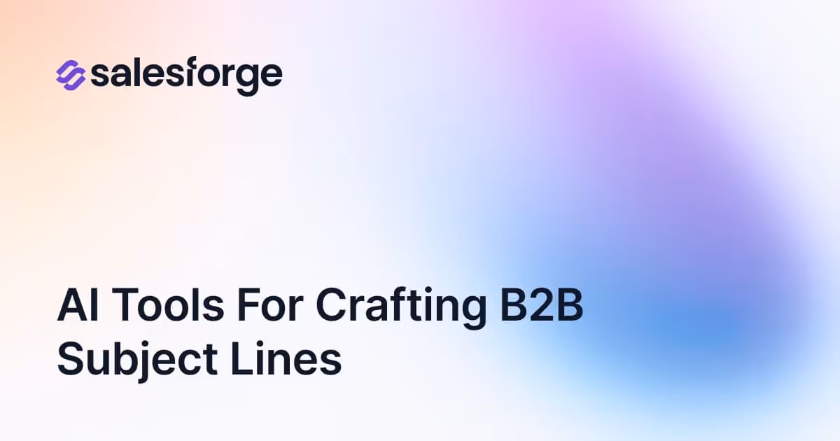 AI Tools for Crafting B2B Subject Lines