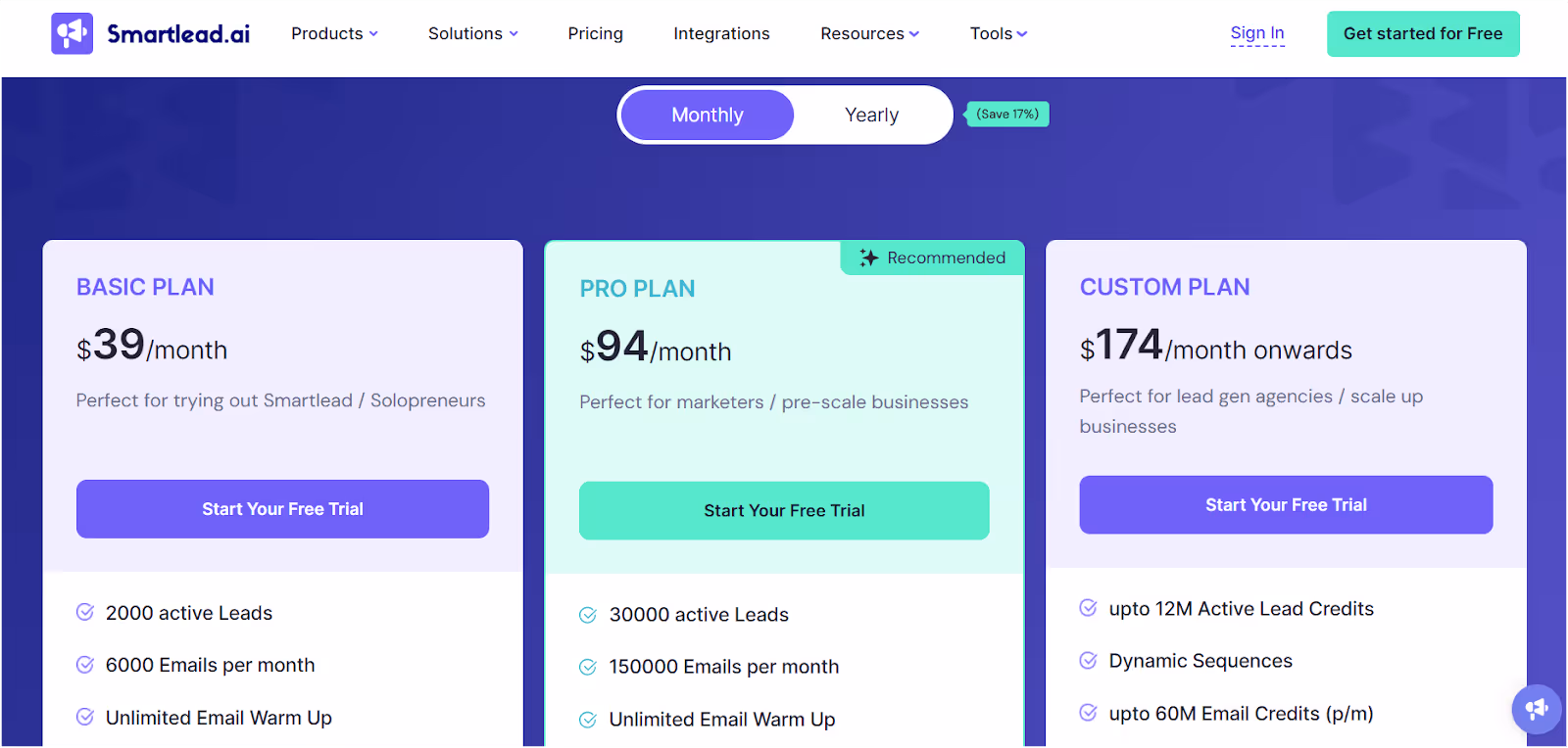 Smartlead Pricing 