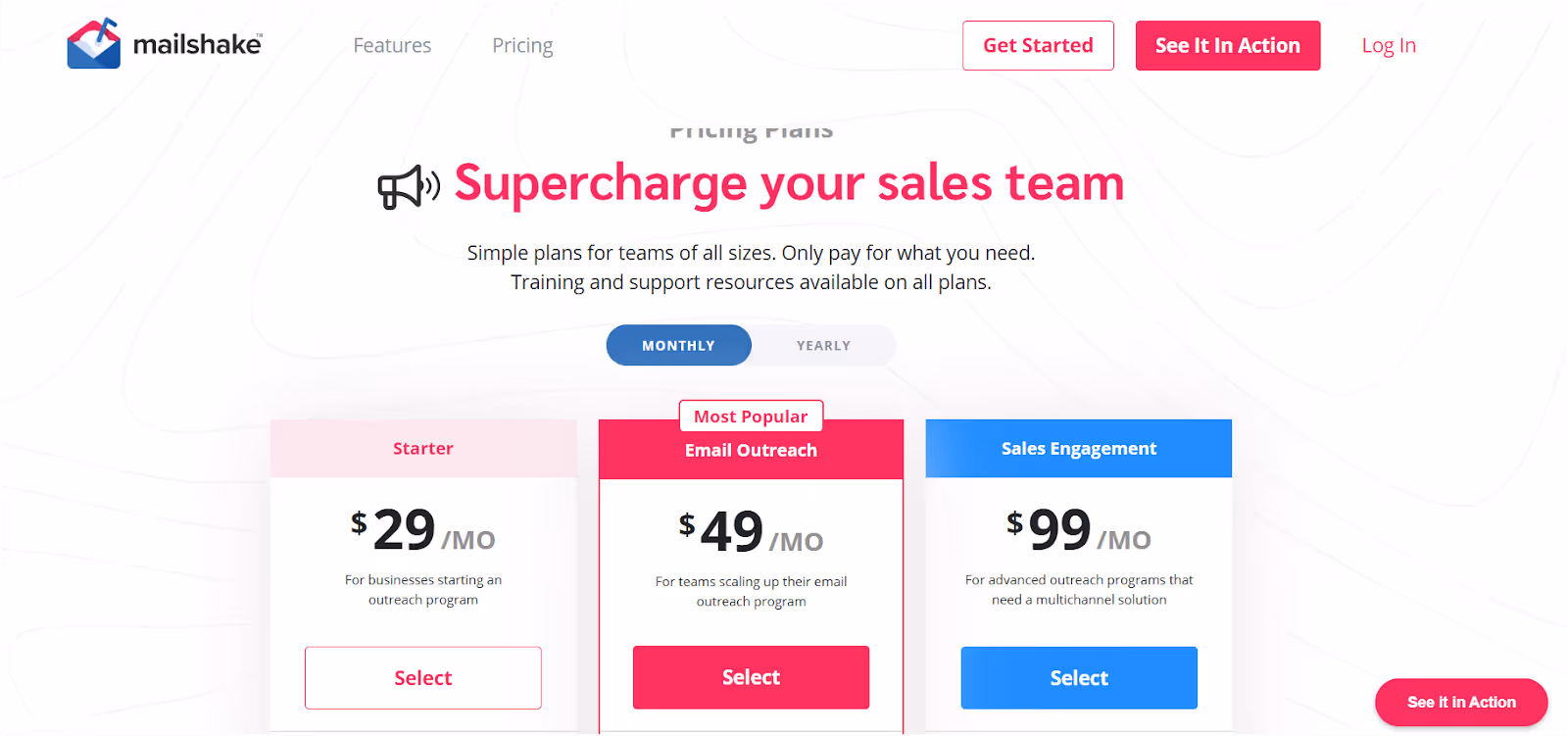 Mailshake Pricing