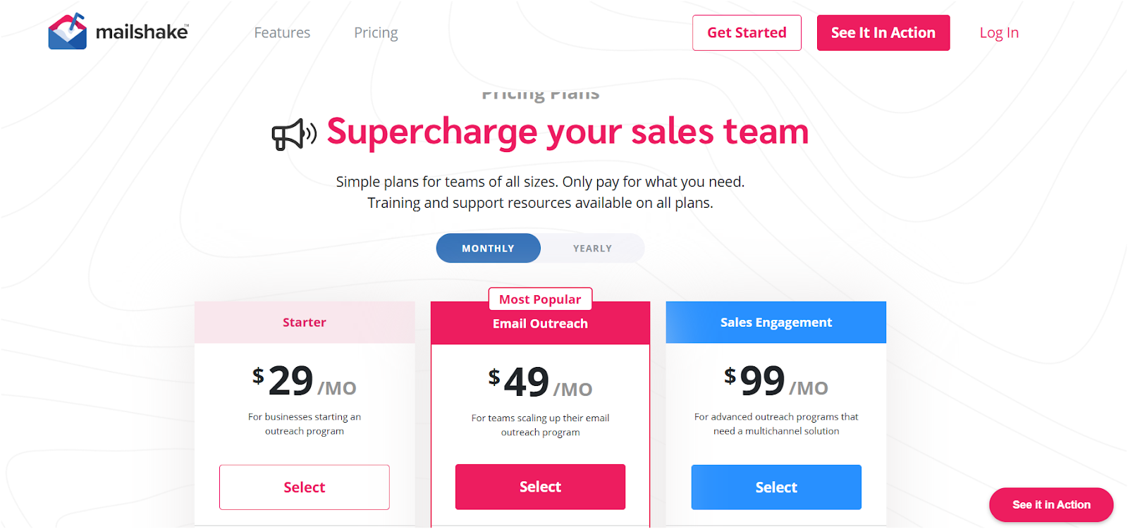 Mailshake Pricing