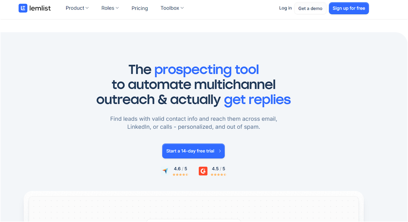 Lemlist Homepage